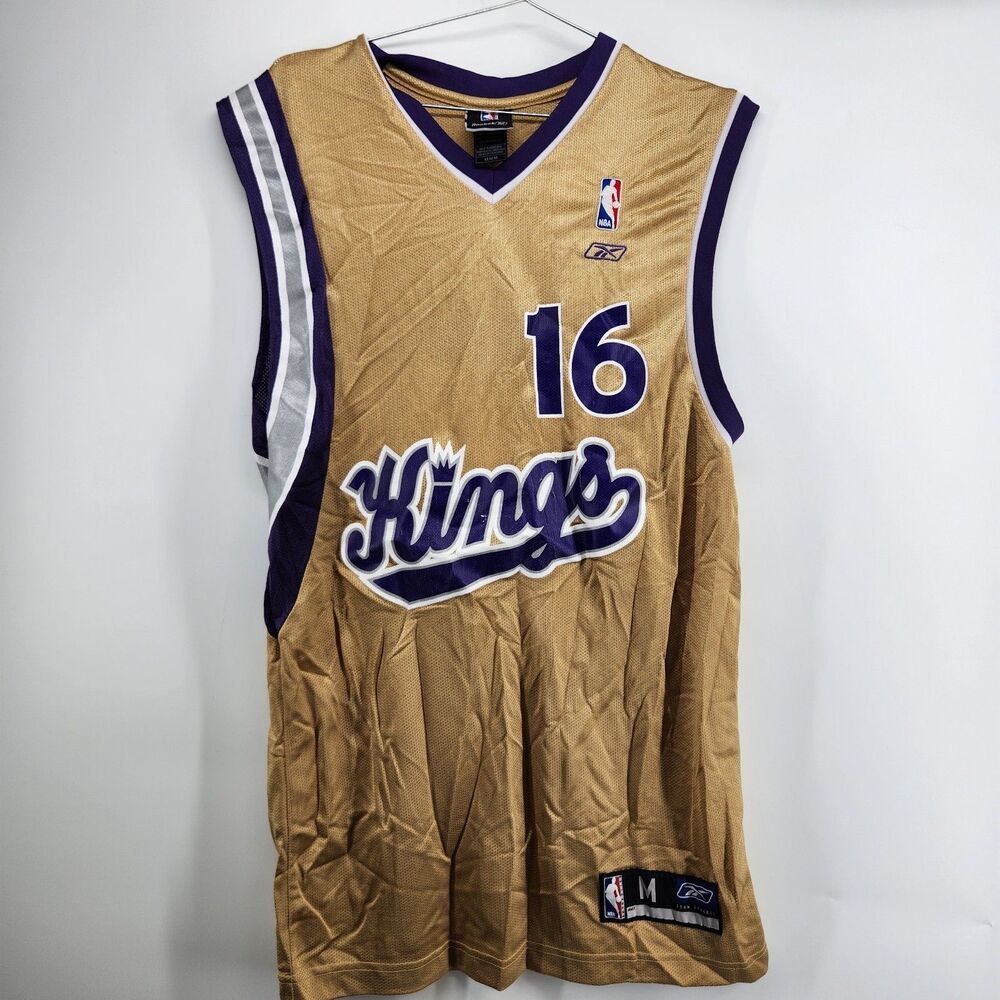 VTG Reebok Peja Stojaković Sacramento King Men's Medium Gold Jersey